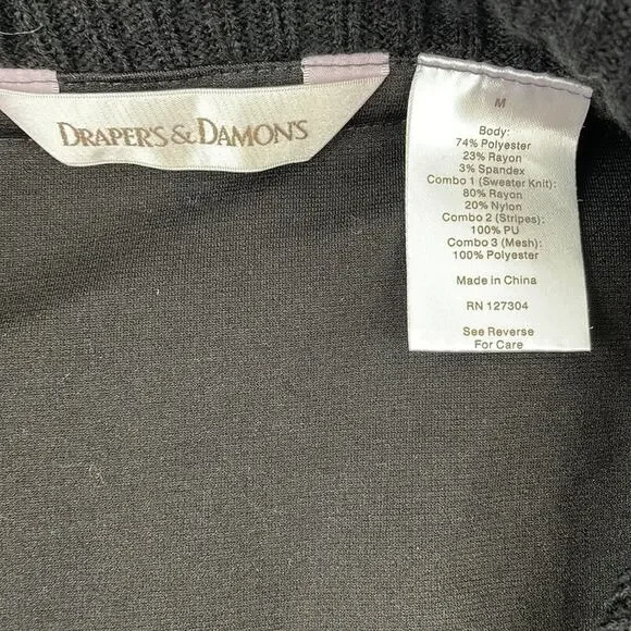 DRAPERS & DAMONS faux leather sheer front coat,  jacket. Size medium - Picture 3 of 8